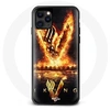 Image de Coque pour Iphone 13 Pro Max Vikings Série Saison 6 logo V Epée de Feu Fond Noir