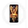 Image de Coque pour Samsung Galaxy Grand Prime Vikings Série Saison 6 logo V Epée de Feu Fond Noir