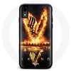 Image de Coque pour Iphone X Vikings Série Saison 6 logo V Epée de Feu Fond Noir