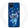 Image de Coque pour Samsung Galaxy A22 4G Stitch neige Noël bleu