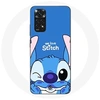 Image de Coque pour Xiaomi Redmi Note 11 4G Stitch mignon fond bleu