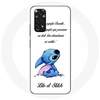 Image de Coque pour Xiaomi Redmi Note 11S Lilo et Stitch Ohana Citation Blanc