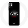 Image de Coque pour Xiaomi Poco M3 Pro Audi Logo Métal fond noir