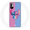 Image de Coque pour Xiaomi Redmi Note 10 5G Stitch et angel bleu rose