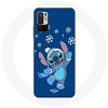 Image de Coque pour Xiaomi Poco M3 Pro Stitch neige Noël bleu