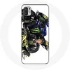 Image de Coque pour Xiaomi Redmi Note 10T 5G Valentino Rossi Pilote de vitesse fond blanc