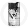 Image de Coque pour Samsung Galaxy A52 Loup Duo animaux