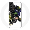 Image de Coque pour Samsung Galaxy S22 Valentino Rossi Pilote de vitesse fond blanc