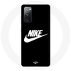 Image de Coque pour Samsung Galaxy S20 FE Nike Logo blanc fond Noir