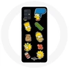 Image de Coque pour Samsung Galaxy A51 5G Les Simpson autocollants fond noir