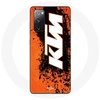 Image de Coque pour Samsung Galaxy S20 FE KTM Logo blanc fond orange