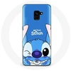 Image de Coque pour Samsung Galaxy A8 Plus Stitch mignon fond bleu