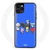 Image de Coque pour Iphone 11 Pro Max BTS BT21 Tata Chimmy Cooky Rj Koya Shooky Et Mang Jouent De la musique Fond Bleu