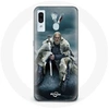 Image de Coque pour Samsung Galaxy A20e Vikings Série Saison 6 Ragnar Lothbrok logo V Epée Gris Fond Brouillard