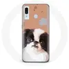 Image de Coque pour Samsung Galaxy A20e Epagneul japonais Noir et Blanc Race de chiens