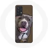 Image de Coque pour Samsung Galaxy A13 4G / A13 4G Lite Chien Pitbull Blanc gris