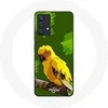 Image de Coque pour Samsung Galaxy A13 4G / A13 4G Lite Oiseaux de Perruches jaune Fond Vert