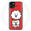 Image de Coque pour Iphone 13 Pro BTS Bangtan Garçons BT21 RJ de Jin Fond Rouge