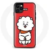 Image de Coque pour Iphone 11 Pro Max BTS Bangtan Garçons BT21 RJ de Jin Fond Rouge