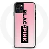 Image de Coque pour Iphone 13 Mini Blackpink Groupe de K-pop Logo Noir Rose Fond Rose