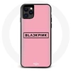 Image de Coque pour Iphone 11 Blackpink Groupe de K-pop Logo Fond Rose