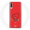Image de Coque pour Samsung Galaxy A50 BTS Bangtan Garçons BT21 TATA V Fond Rouge