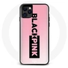 Image de Coque pour Iphone 11 Pro Max Blackpink Groupe de K-pop Logo Noir Rose Fond Rose