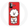 Image de Coque pour Xiaomi Poco M3 Pro BTS Bangtan Garçons BT21 RJ de Jin Fond Rouge