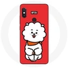 Image de Coque pour Xiaomi Redmi Note 5 Pro BTS Bangtan Garçons BT21 RJ de Jin Fond Rouge