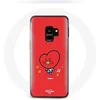 Image de Coque pour Samsung Galaxy S9 Plus BTS Bangtan Garçons BT21 TATA V Fond Rouge