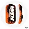 Image de Souris Sans Fil KTM Logo blanc fond orange ()