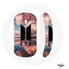 Image de Souris Sans Fil Bangtan Sonyeondan BTS Logo Noir Fond Coucher de Soleil ()