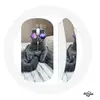 Image de Souris Sans Fil Chat avec Lunettes de vue violettes ()
