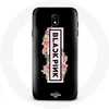 Image de Coque pour Samsung Galaxy J3 2017 Blackpink Groupe de K-pop Logo Noir Rose Fond Noir