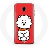 Image de Coque pour Samsung Galaxy S4 BTS Bangtan Garçons BT21 RJ de Jin Fond Rouge