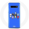 Image de Coque pour Samsung Galaxy S10 Tata Chimmy Cooky Rj Koya Shooky Et Mang Jouent De la musique Fond Bleu