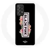 Image de Coque pour Samsung Galaxy A52 Blackpink Groupe de K-pop Logo Noir Rose Fond Noir