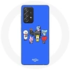 Image de Coque pour Samsung Galaxy A33 5G BTS BT21 Tata Chimmy Cooky Rj Koya Shooky Et Mang Jouent De la musique Fond Bleu