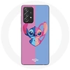 Image de Coque pour Samsung Galaxy A33 5G Stitch et angel bleu rose