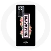 Image de Coque pour Xiaomi Redmi Note 10 Pro Blackpink Groupe de K-pop Logo Noir Rose Fond Noir