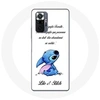 Image de Coque pour Xiaomi Redmi Note 10 Pro Lilo et Stitch Ohana Citation Blanc