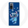 Image de Coque pour Xiaomi Redmi Note 10 Pro Stitch neige Noël bleu