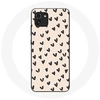 Image de Coque pour Samsung Galaxy A03 Fond de texture abstraite coeurs noirs
