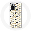 Image de Coque pour Xiaomi Redmi Note 10 Pro Fond de texture abstraite coeurs noir jaune et gris