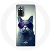 Image de Coque pour Xiaomi Redmi Note 10 Pro Chat lunettes Style