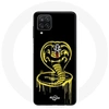 Image de Coque pour Samsung Galaxy A12 Cobra Kai Logo Jaune Fond Noir Affiche Série