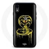Image de Coque pour Iphone X Cobra Kai Logo Jaune Fond Noir Affiche Série