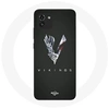 Image de Coque pour Samsung Galaxy A03 Vikings Série Saison 6 logo V Epée Gris Fond Noir