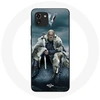 Image de Coque pour Samsung Galaxy A03 Vikings Série Saison 6 Ragnar Lothbrok logo V Epée Gris Fond Brouillard