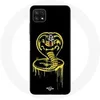 Image de Coque pour Samsung Galaxy A22 5G Cobra Kai Logo Jaune Fond Noir Affiche Série